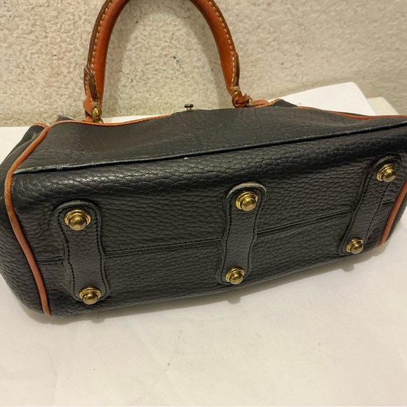 Dooney & Bourke Essex all weather Black and Tan Satchel - Picture 6 of 9